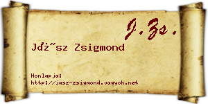 Jász Zsigmond névjegykártya