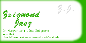 zsigmond jasz business card